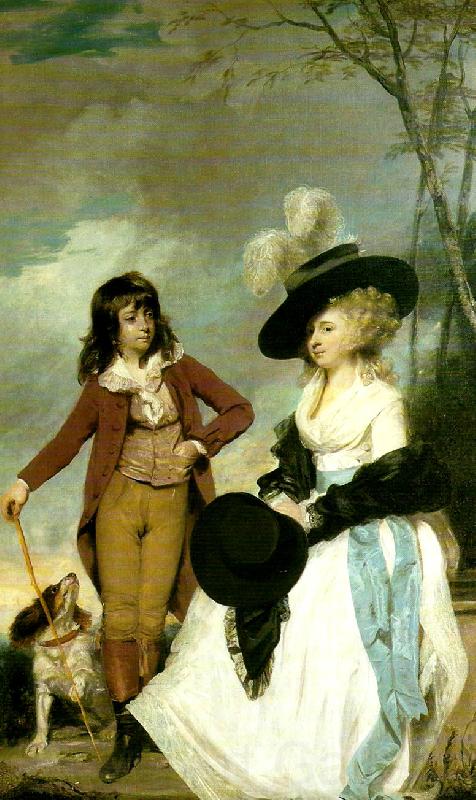 Sir Joshua Reynolds miss gideon and her brother, william Norge oil painting art